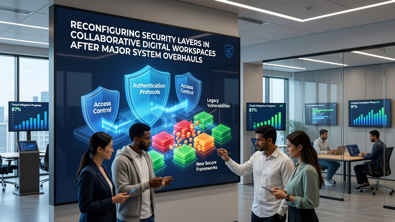 Data segmentation and encryption layers being adjusted in a collaborative digital workspace environment